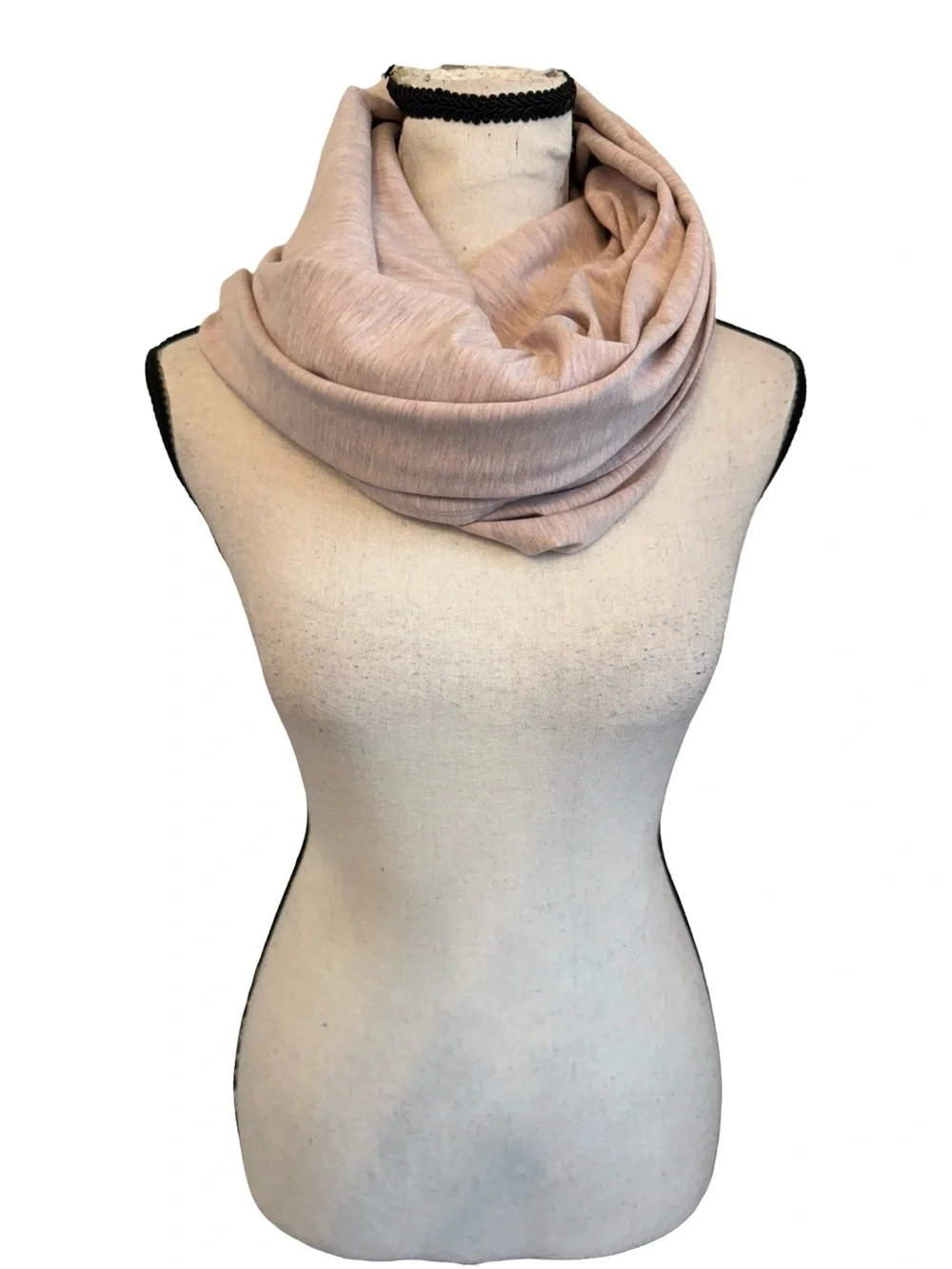 Lululemon Vinyasa Scarf Rulu Heathered Pink Gray Wrap Shawl Yoga Running